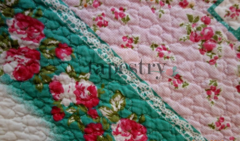 Narzuta patchwork róż amarant multikolor 190x210 cm