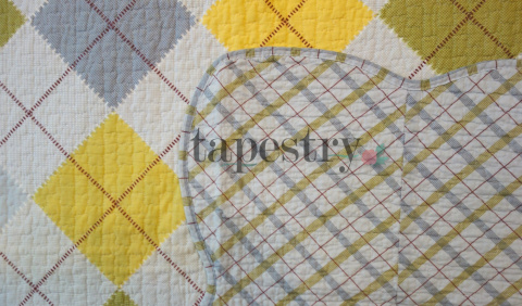 Narzuta patchwork w romby 230x250 cm Narzuta patchwork w romby 230x250 cm