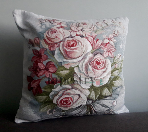 Poszewka gobelinowa bukiet róż 45x45cm Poszewka gobelinowa bukiet róż 45x45cm