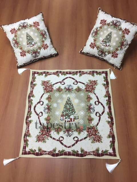 serweta i poduszki świąteczne