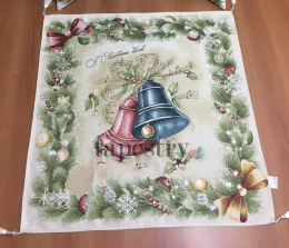 Serweta gobelinowa świąteczna dzwonki 75x75 m