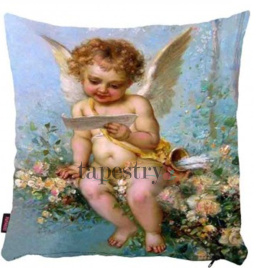 Poszewka na poduszkę czytający aniołek 45x45 cm