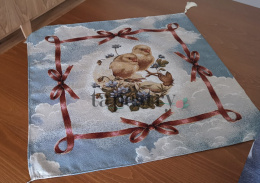Serweta gobelinowa Wielkanocna: Dwa kurczaki 75x75cm