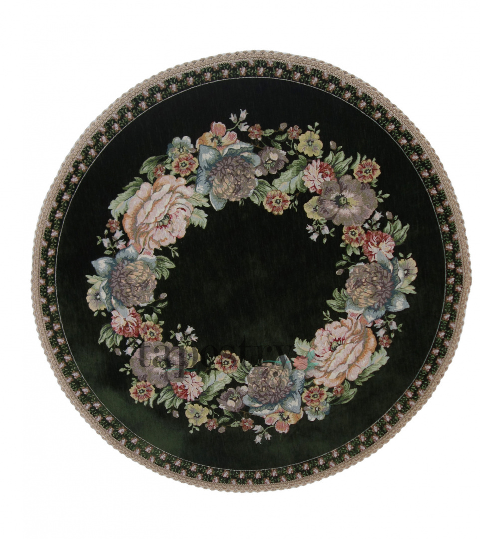 Okrągły obrus gobelinowy w róże ⌀ 95 cm - różne kolory