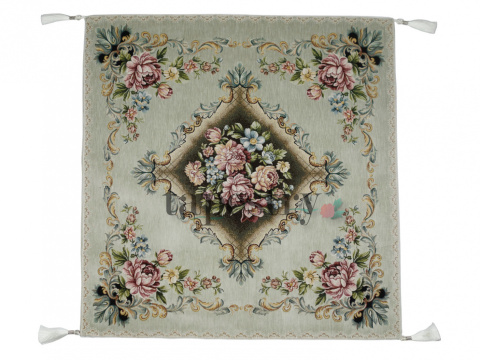 Serweta gobelinowa kwiaty rokoko 95x95 cm