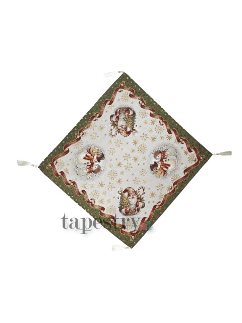Świąteczny kwadrat gobelinowy skrzat 80x80cm